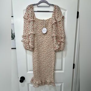 Petal and Pup Cream Floral Dress- New with Tags